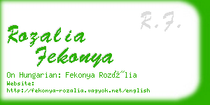 rozalia fekonya business card